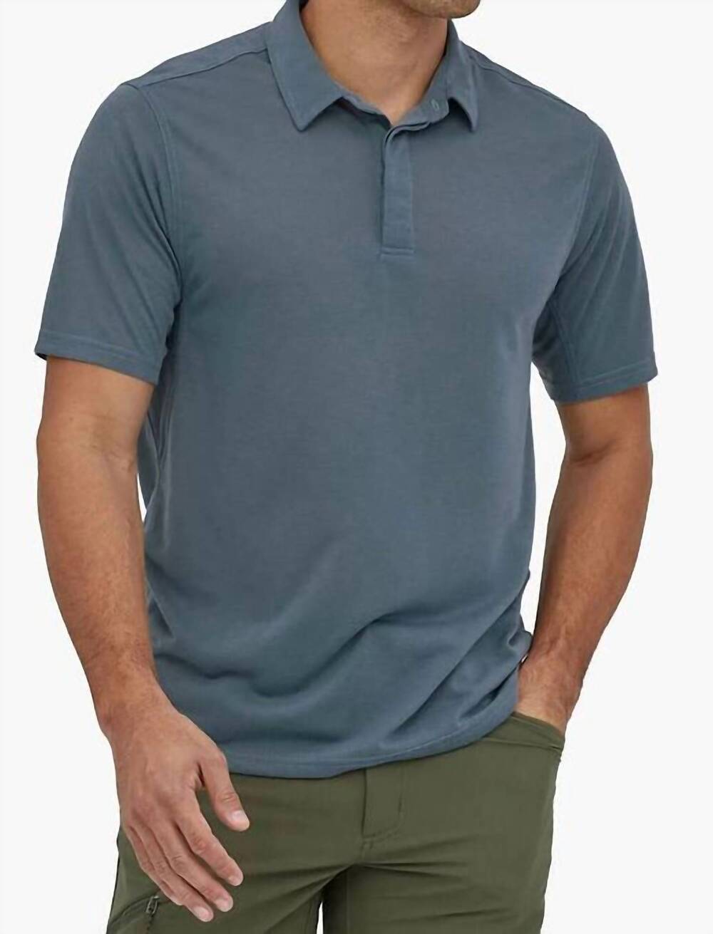 NEW PATAGONIA cap cool trail polo in plume grey